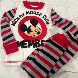 NWT Disney Store Mickey Mouse PJ set, size 3T